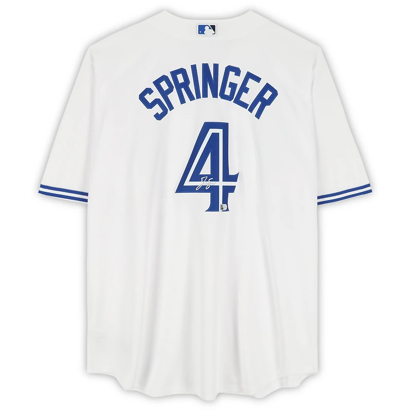 Maillot réplique blanc Nike autographié de George Springer, des Blue Jays de Toronto