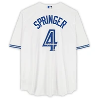 Maillot réplique blanc Nike autographié de George Springer, des Blue Jays de Toronto