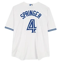 George Springer Toronto Blue Jays Autographed White Nike Replica Jersey with "Horhay" Inscription