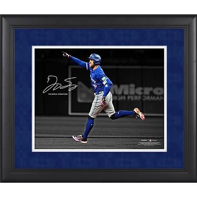 Photographie encadrée de George Springer, signature fac-similé des Blue Jays de Toronto, 11 po x 14 po