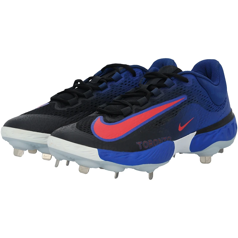 George Springer Toronto Blue Jays Player-Issued Blue/Black Nike Cleats from the 2025 MLB Season