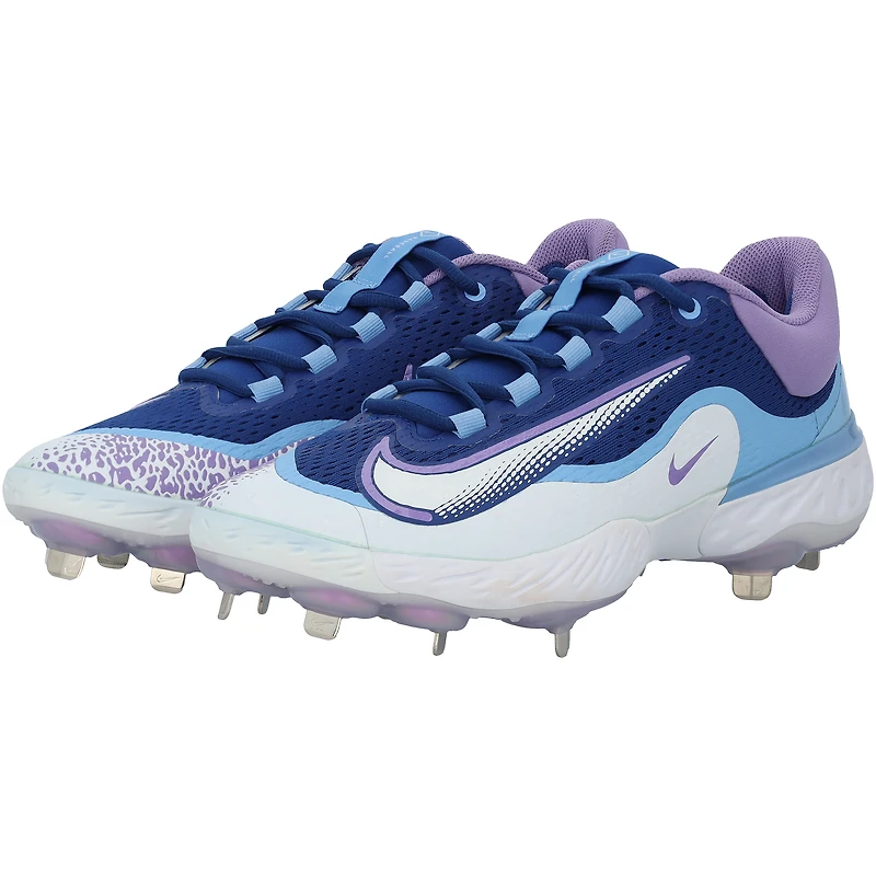 George Springer Toronto Blue Jays Player-Issued Blue/Purple Nike Cleats from the 2025 MLB Season