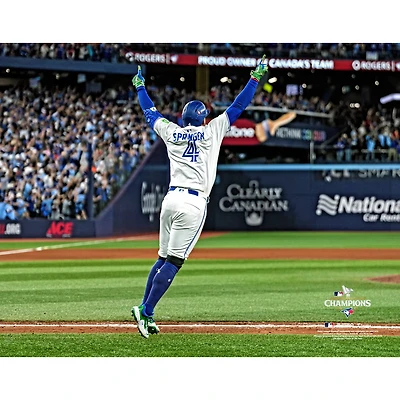 George Springer Toronto Blue Jays Unsigned 2025 ALCS Game 7 Game-Winning Home Run Photograph
