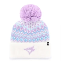 Bonnet tricoté à revers Elsa avec pompon pour filles des Blue Jays de Toronto '47