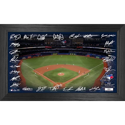 Highland Mint Toronto Blue Jays 12" x 20" Facsimile Signature Team Field - Framed Photo