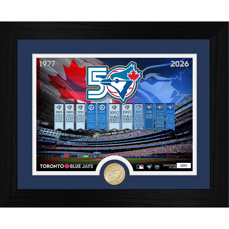 Highland Mint Toronto Blue Jays 50th Season Bronze Coin Photo Mint