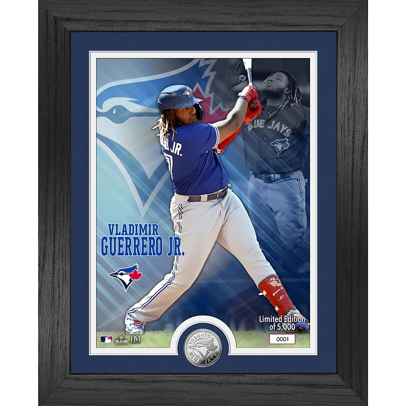 Highland Mint Vladimir Guerrero Jr. Pièce en argent de 13 po x 16 po des Blue Jays de Toronto - Photo Mint