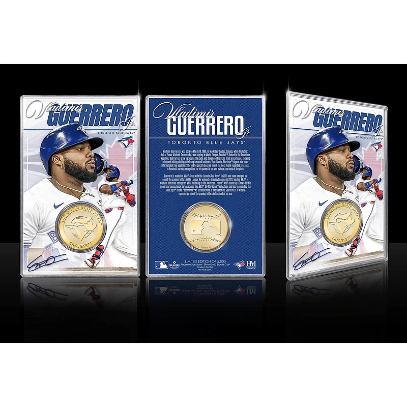 Highland Mint Vladimir Guerrero Jr. Toronto Blue Jays Bronze Acrylic Coin Card