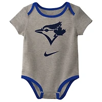 Ensemble de trois bodys Nike pour bébé, collection authentique des Blue Jays Toronto