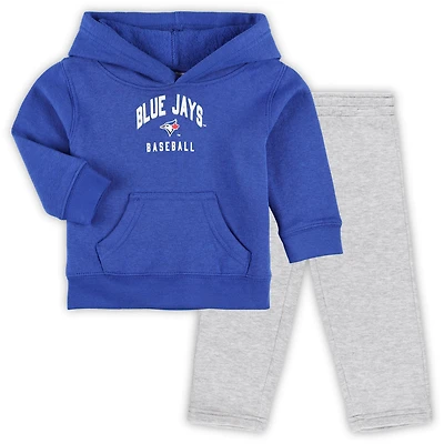 Ensemble pull à capuche et pantalon Play by des Blue Jays de Toronto, bleu royal/gris chiné pour bébé