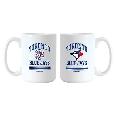 Logo Brands Toronto Blue Jays 15oz. Current & Throwback Mug Set