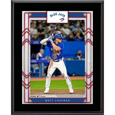 Plaque de joueur sublimée encadrée de 10,5" x 13" des Blue Jays de Toronto de Matt Chapman