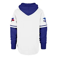 Men's '47  White/Royal Toronto Blue Jays Trifecta Shortstop Pullover Hoodie