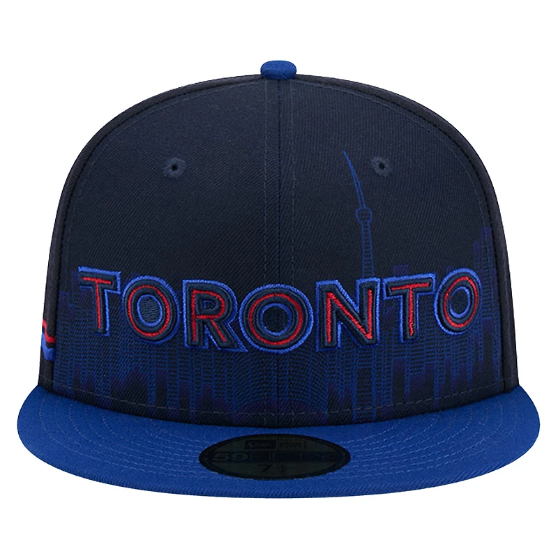 Casquette ajustée 59FIFTY City Connect Fan Pack des Blue Jays de Toronto New Era pour homme, bleu marine