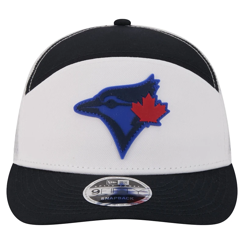 Men's New Era White Toronto Blue Jays City Connect Split Panel 9FIFTY Snapback Hat