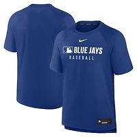 Haut de performance raglan d'avant-match Nike Royal Toronto Blue Jays Authentic Collection pour homme