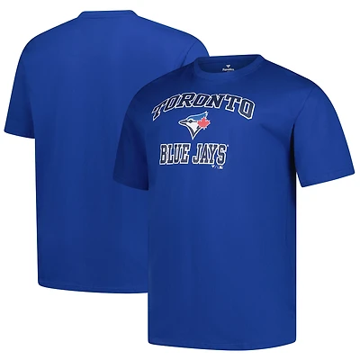 T-shirt pour homme avec profil des Royal Toronto Blue Jays, grand et grand, cœur âme