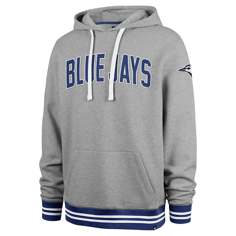 Men's '47  Gray Toronto Blue Jays Eastport Fleece Hoodie