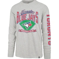 Men's '47 Gray Toronto Blue Jays Fair Ball Franklin Long Sleeve T-Shirt