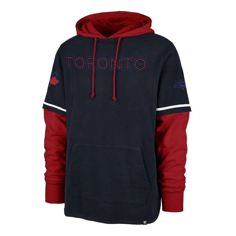 Men's '47  Navy Toronto Blue Jays City Connect Trifecta Shortstop Pullover Hoodie