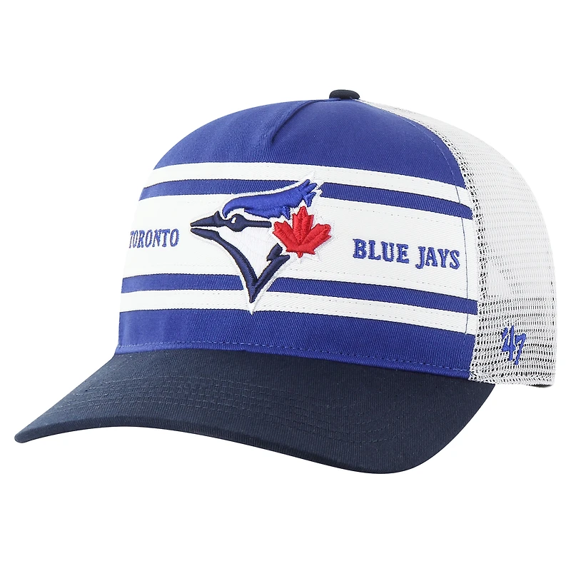 Casquette ajustable décontractée à rayures pour camionneur '47 Royal Toronto Blue Jays Gridiron Super Stripe pour homme