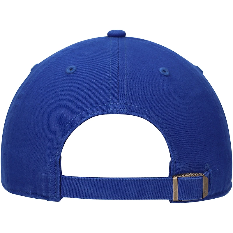Men's '47 Royal Toronto Blue Jays Team Logo Cooperstown Collection Clean Up Adjustable Hat