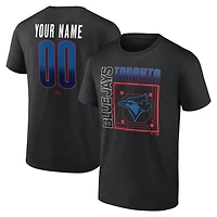 T-shirt noir pour homme des Blue Jays de Toronto, domicile, personnalisé avec nom et numéro