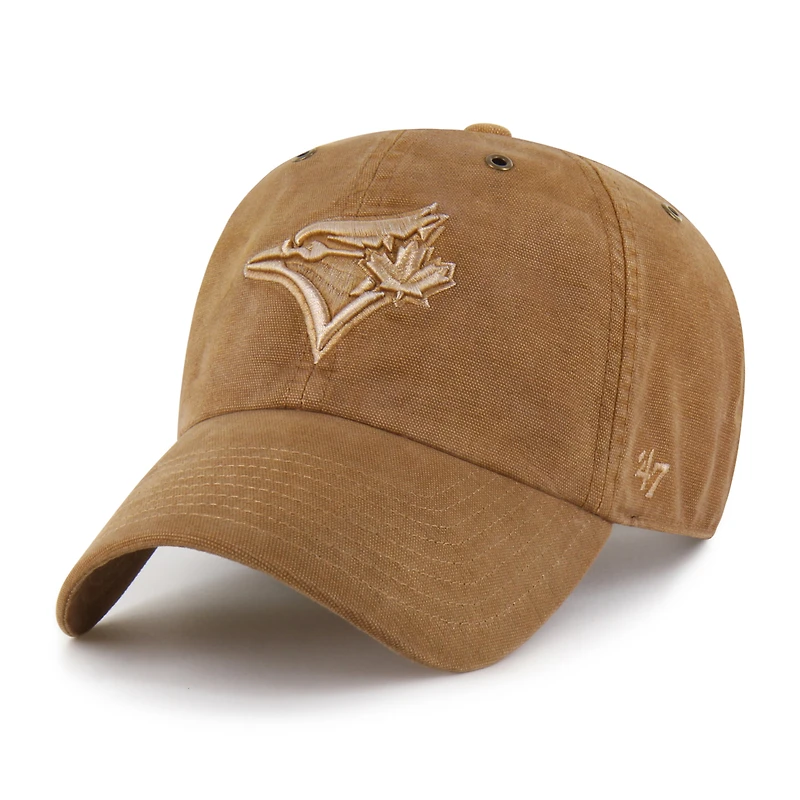 Men's Carhartt x '47 Brown Toronto Blue Jays Dyed Clean Up Adjustable Hat