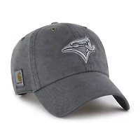 Men's Carhartt x '47 Charcoal Toronto Blue Jays Dyed Clean Up Adjustable Hat