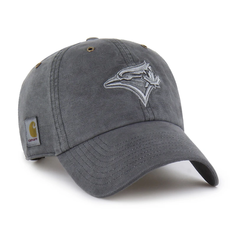 Men's Carhartt x '47 Charcoal Toronto Blue Jays Dyed Clean Up Adjustable Hat