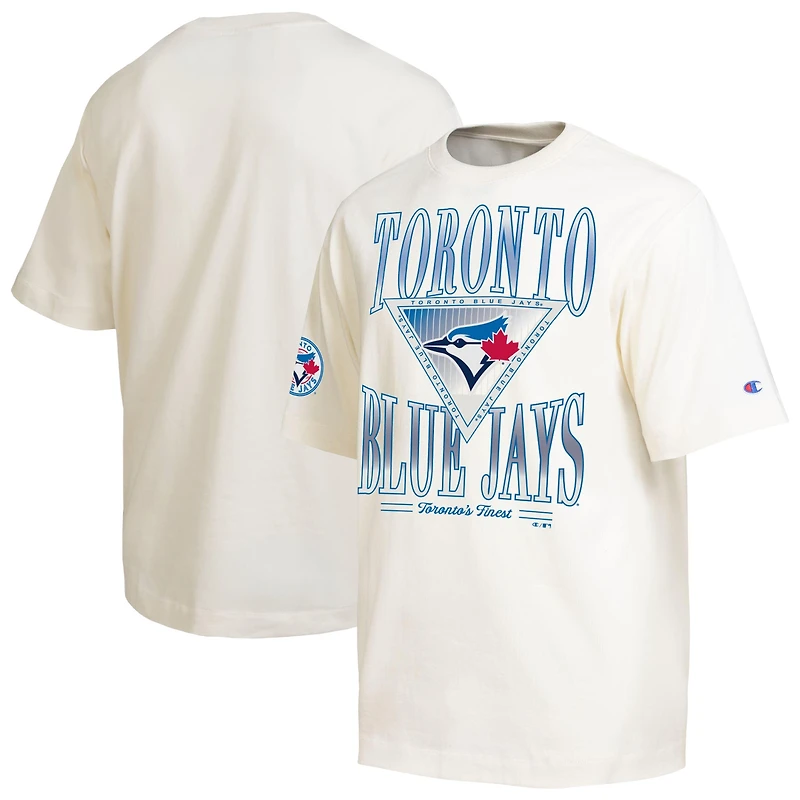 T-shirt Champion Cream Toronto Blue Jays Traditions Two Locations pour hommes