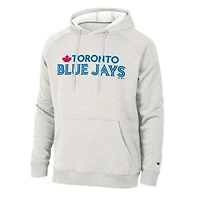 Sweat à capuche raglan Trimble Triblend Champion pour homme, gris chiné ultra clair, Toronto Blue Jays
