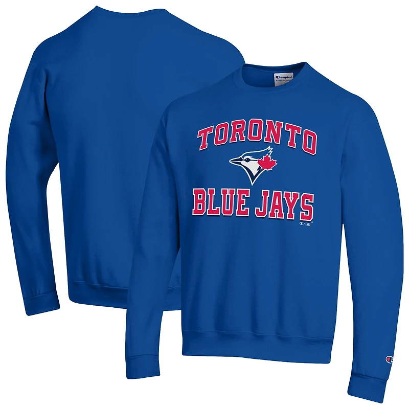 Men's Champion  Royal Toronto Blue Jays Heart & Soul Powerblend Sweatshirt