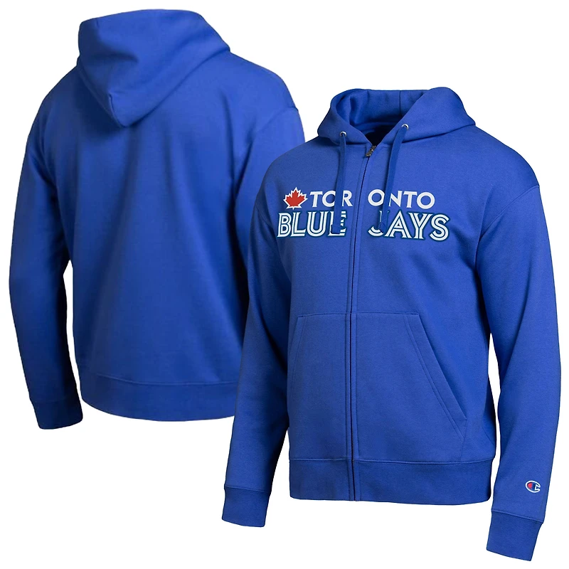 Sweat à capuche zippé Champion Toronto Blue Jays Royal All-Star pour homme