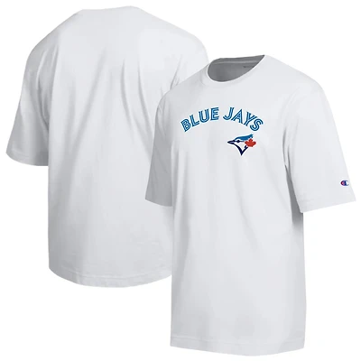 Men's Champion White Toronto Blue Jays All Star Arched Chenille Wordmark T-Shirt