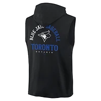 Men's Fanatics Black Toronto Blue Jays Fire Speed Sleeveless Pullover Hoodie
