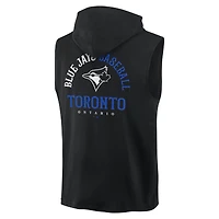 Men's Fanatics Black Toronto Blue Jays Fire Speed Sleeveless Pullover Hoodie