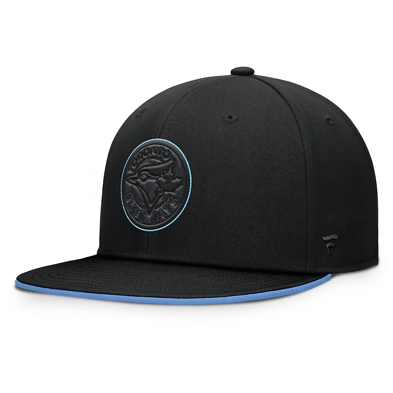 Men's Fanatics Black Toronto Blue Jays Glint Snapback Hat