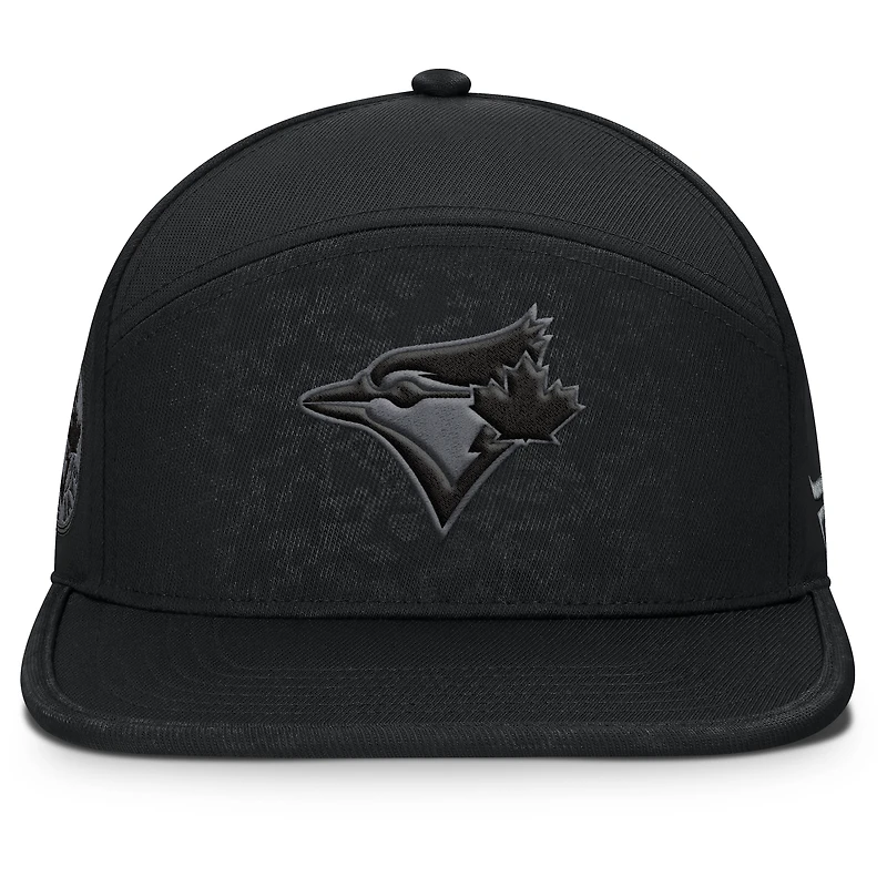 Men's Fanatics Black Toronto Blue Jays Platoon Snapback Hat