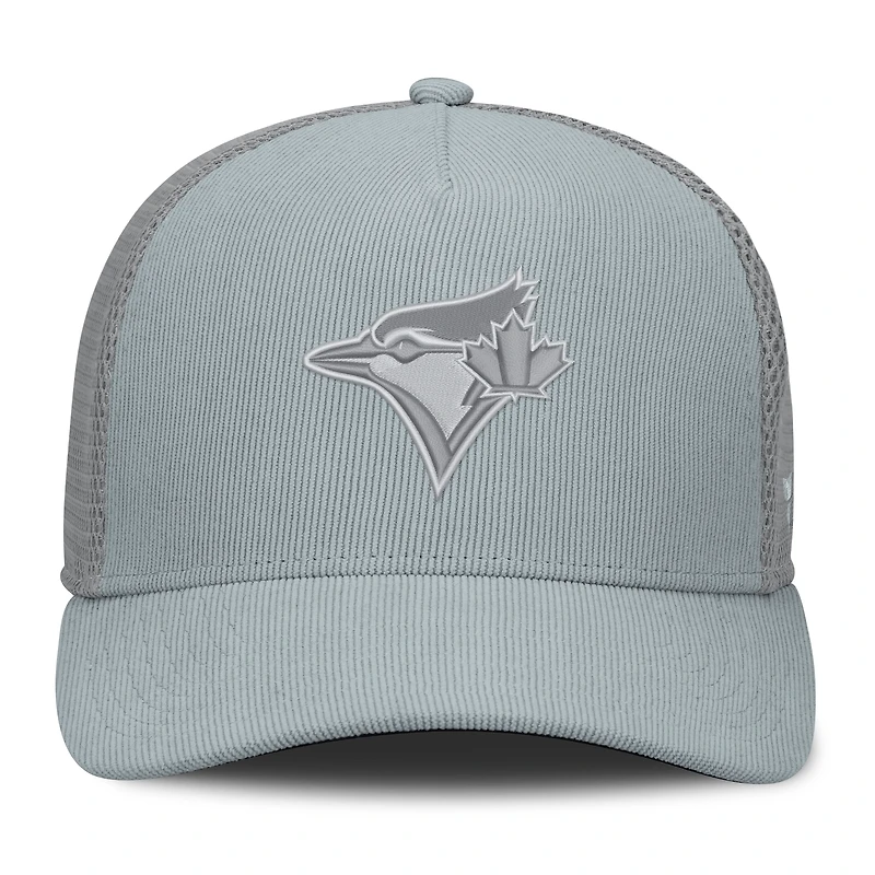 Men's Fanatics  Gray Toronto Blue Jays Corduroy Relief Trucker Adjustable Hat