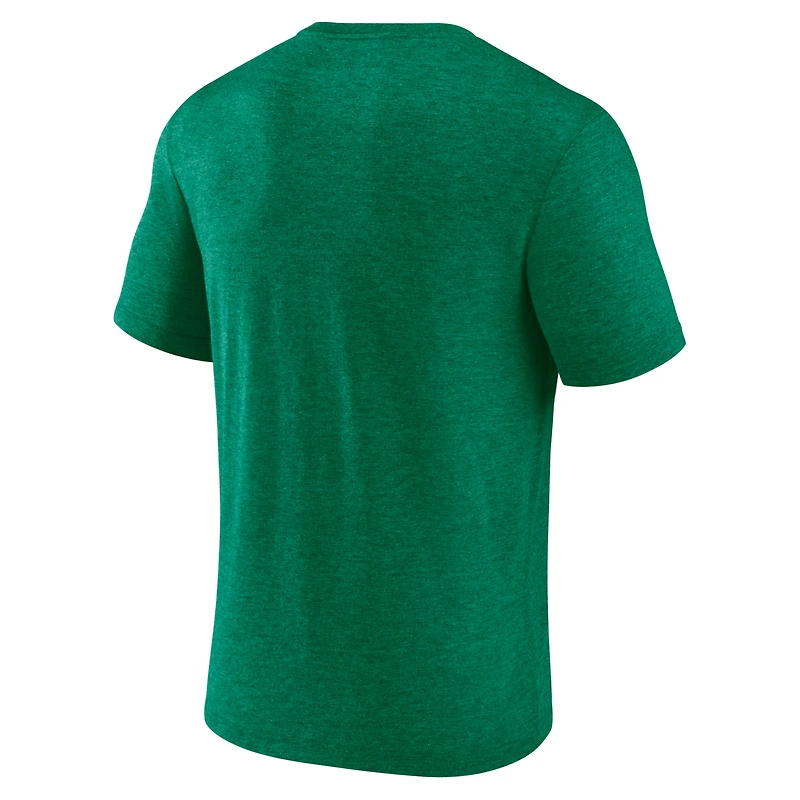 Men's Fanatics Heather Kelly Green Toronto Blue Jays St. Patrick's Day Celtic Tri-Blend - T-Shirt