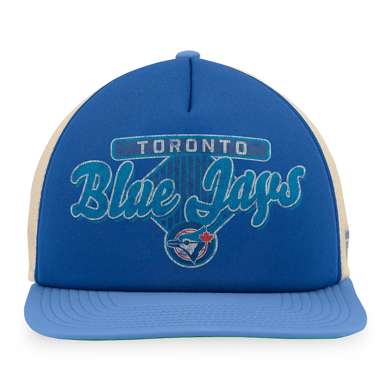 Men's Fanatics Royal Toronto Blue Jays Cooperstown Collection Talley Foam Trucker Snapback Hat