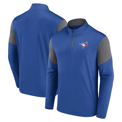 Men's Fanatics Royal Toronto Blue Jays Logo Quarter-Zip Top