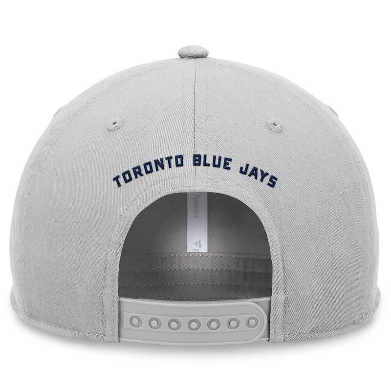 Men's Fanatics Stone Toronto Blue Jays Foul Ball A-Frame Adjustable Hat
