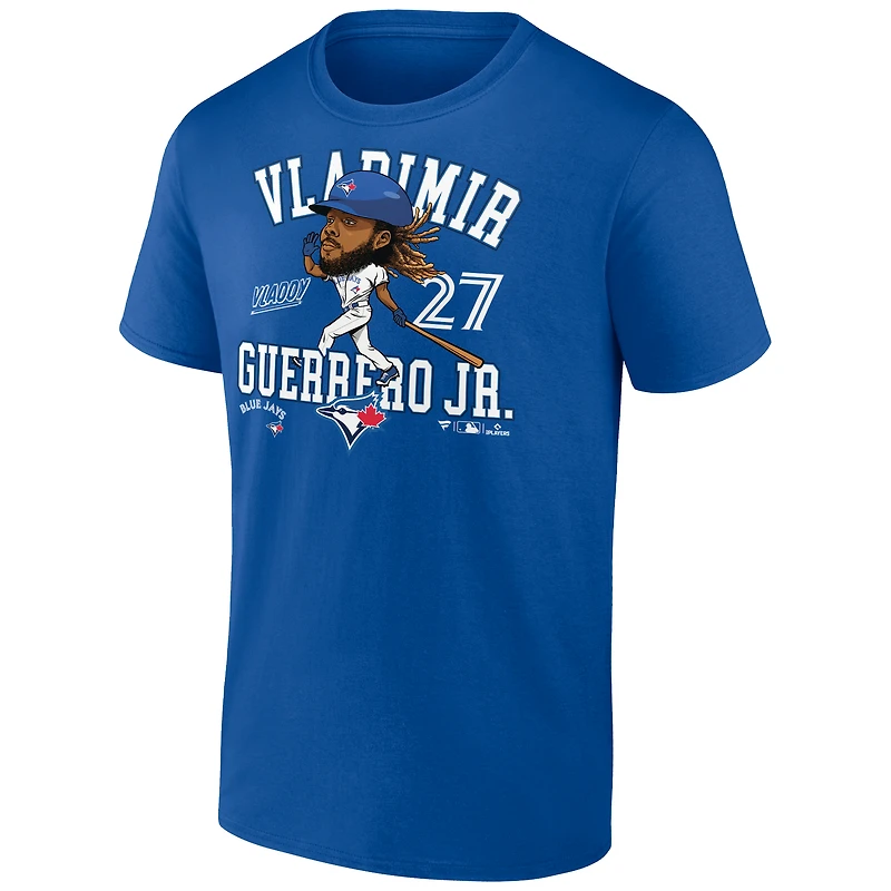 Fanatics pour hommes Vladimir Guerrero Jr. Royal Toronto Blue Jays Hometown Caricature T-shirt