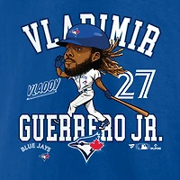 Fanatics pour hommes Vladimir Guerrero Jr. Royal Toronto Blue Jays Hometown Caricature T-shirt