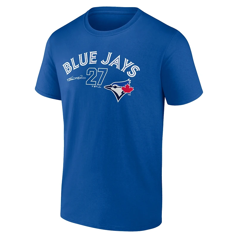T-shirt avec nom et numéro de joueur des Fanatics Vladimir Guerrero Jr. Royal Toronto Blue Jays pour hommes