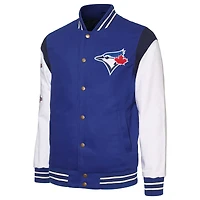 Veste boutonnée commémorative G-III Sports by Carl Banks pour hommes, bleue, Toronto Blue Jays Strike Zone