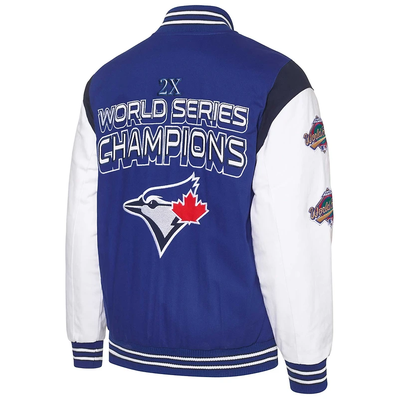 Veste boutonnée commémorative G-III Sports by Carl Banks pour hommes, bleue, Toronto Blue Jays Strike Zone
