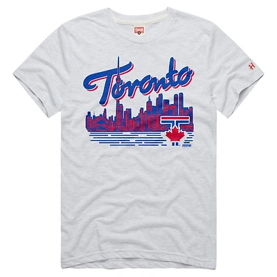 T-shirt homme Homage Ash Toronto Blue Jays Tri-Blend Hyperlocal